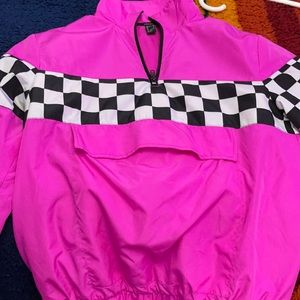 Women’s bright Colored Windbreaker for the spring or fall.